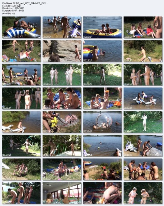 FKK video - Bare adults and young nudists on the sea